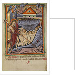 Harrowing of hell from the Illustrated Vita Christi Ms 101 fol. 82v, c.1190-1200 by English School