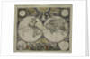 Double-hemisphere world map from Goos's Sea Atlas of the Water World, 1672 by Pieter Goos