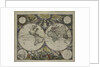Double-hemisphere world map from Goos's Sea Atlas of the Water World, 1672 by Pieter Goos