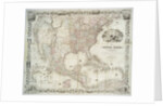 Map of the United States of America, British provinces, Mexico, West Indies and Central America, 1850 by American School