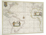Chart of the Western Ocean with rhumb lines by Jeremiah Seller, 1705 by English School
