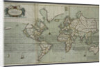 A new and correct map of the world from an atlas of the sea, 1707 by English School