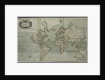 A new and correct map of the world from an atlas of the sea, 1707 by English School