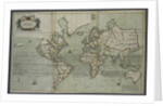 A new and correct map of the world from an atlas of the sea, 1707 by English School