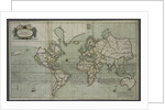 A new and correct map of the world from an atlas of the sea, 1707 by English School