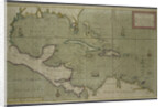 Trading map of the West Indies, 1707 by English School