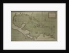 Trading map of the West Indies, 1707 by English School