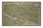 Trading map of the West Indies, 1707 by English School