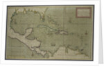 Trading map of the West Indies, 1707 by English School