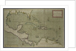 Trading map of the West Indies, 1707 by English School