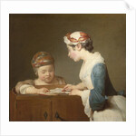 The Young Schoolmistress, 1740 by Jean-Baptiste Simeon Chardin