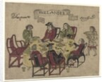 Dutch VOC employees being served a meal by Javanese servants at Deshima, 1790-1810 by Japanese School