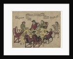 Dutch VOC employees being served a meal by Javanese servants at Deshima, 1790-1810 by Japanese School