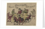 Dutch VOC employees being served a meal by Javanese servants at Deshima, 1790-1810 by Japanese School