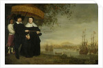A senior merchant of the Dutch East India Company Jacob Mathieusen and his wife by Aelbert Cuyp