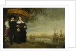 A senior merchant of the Dutch East India Company Jacob Mathieusen and his wife by Aelbert Cuyp