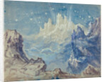 Fantastic Mountainous Landscape with a Starry Sky by Robert Caney