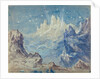 Fantastic Mountainous Landscape with a Starry Sky by Robert Caney
