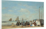 Beach Scene at Trouville, 1863 by Eugene Louis Boudin