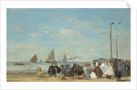 Beach Scene at Trouville, 1863 by Eugene Louis Boudin