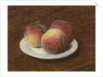 Three Peaches on a Plate, 1868 by Ignace Henri Jean Fantin-Latour