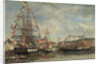 Festival in the Harbour of Honfleur, 1858 by Eugene Louis Boudin