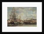Festival in the Harbour of Honfleur, 1858 by Eugene Louis Boudin