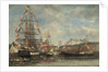 Festival in the Harbour of Honfleur, 1858 by Eugene Louis Boudin