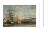 Festival in the Harbour of Honfleur, 1858 by Eugene Louis Boudin