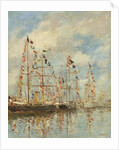 Yacht Basin at Trouville-Deauville, c.1895-6 by Eugene Louis Boudin
