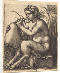 Satyr Woman Playing Bagpipe, c.1525-50 by Hans Sebald Beham