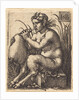 Satyr Woman Playing Bagpipe, c.1525-50 by Hans Sebald Beham