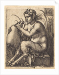 Satyr Woman Playing Bagpipe, c.1525-50 by Hans Sebald Beham