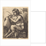 Satyr Woman Playing Bagpipe, c.1525-50 by Hans Sebald Beham