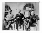 Roosevelt, Stalin, and Churchill at the Teheran conference, 1943 by Anonymous