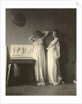 Two Female Models in Classical Costume with Eakins's Sculpture 'Arcadia', c.1883 by Thomas Cowperthwait Eakins