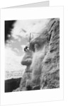 Gutzon Borglum inspecting work on Washington at Mount Rushmore, 1932 by American Photographer