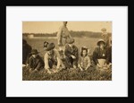 Annette Roy said to be 7 and Napoleon Ruel said to be 9 picking cranberries at Smart's Bog, South Carver, Massachusetts, 1911 by Lewis Wickes Hine