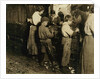 10 year old Jimmie who has been shucking 3 years with an 11 year old boy who shucks 7 pots by Lewis Wickes Hine