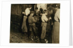10 year old Jimmie who has been shucking 3 years with an 11 year old boy who shucks 7 pots by Lewis Wickes Hine