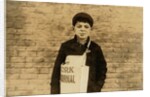 Tony Casale known as 'Bologna' aged 11, selling papers for 4 years, bitten by his father for not selling enough, Hartford, Connecticut, 1909 by Lewis Wickes Hine