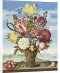 Bouquet of Flowers on a Ledge, 1619 by Ambrosius the Elder Bosschaert