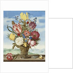 Bouquet of Flowers on a Ledge, 1619 by Ambrosius the Elder Bosschaert