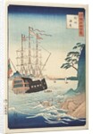 Seashore in Taishū from the Series One Hundred Views of Celebrated Places in Various Provinces, c.1850 by Ando or Utagawa Hiroshige
