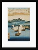 Returning Sails at Yabase from the series Eight Views of Omi, c.1855-8 by Ando or Utagawa Hiroshige