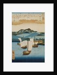Returning Sails at Yabase from the series Eight Views of Omi, c.1855-8 by Ando or Utagawa Hiroshige