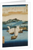 Returning Sails at Yabase from the series Eight Views of Omi, c.1855-8 by Ando or Utagawa Hiroshige