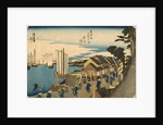 Shinagawa: Departure of a Daimyō from the series 53 Stations of the Tokaido, 1831-4 by Ando or Utagawa Hiroshige