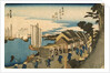 Shinagawa: Departure of a Daimyō from the series 53 Stations of the Tokaido, 1831-4 by Ando or Utagawa Hiroshige