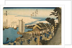Shinagawa: Departure of a Daimyō from the series 53 Stations of the Tokaido, 1831-4 by Ando or Utagawa Hiroshige
